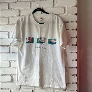 Fruit of the Loom White Virginia Beach Shell Graphic Tee